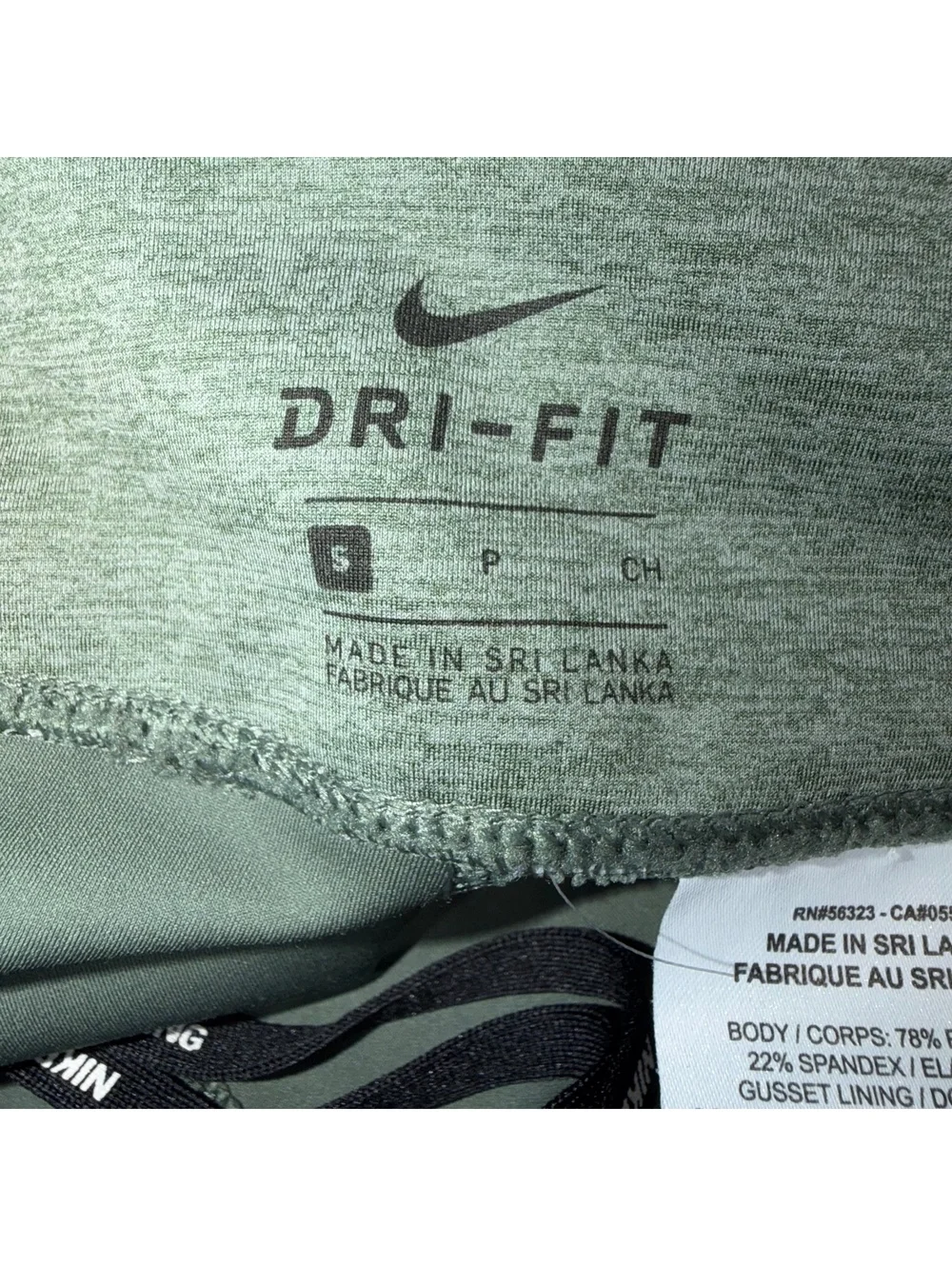 Nike Dri-FIT Women’s Green Cropped Leggings Size S
